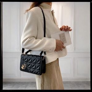 キルティング バッグ ショルダー PUレザー ブラック