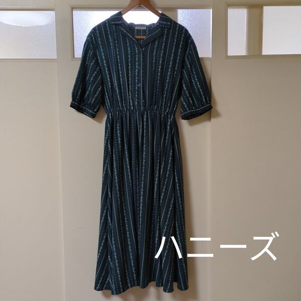 ハニーズ 花柄 ワンピース ロング