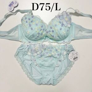 【D75/L】定価4950円【ブロッサムダーリン】ブラジャー&ショーツ 上下セット