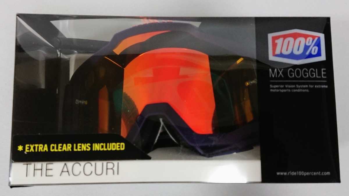 最高の品質 100% Orange Neon Accuri2 ワンハンドレッドゴーグル - バイクウエア/装備 - labelians.fr