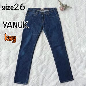 YANUKヤヌークKAYケイボーイズスリムデニムパンツ26ブルー57143067