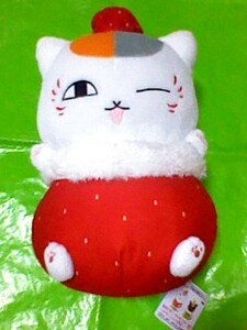  Natsume's Book of Friends .... soft toy strawberry nyanko. raw 27cm