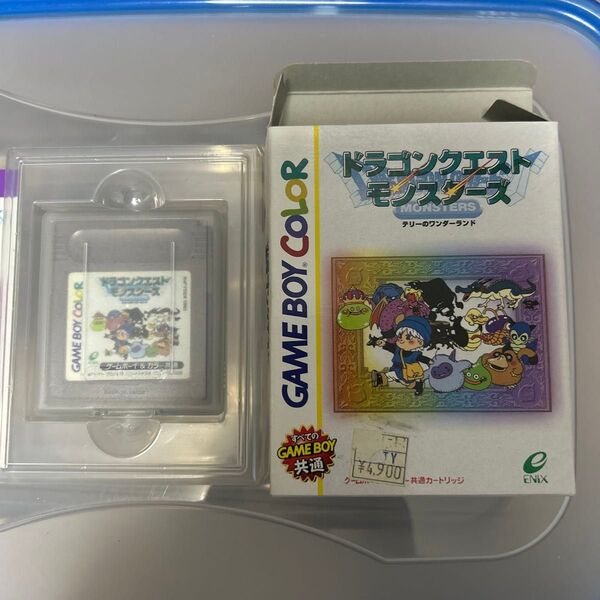 任天堂 GBC ドラゴンクエストモンスターズ テリーのワンダーランド 箱説付き 電池交換ソケット化動作確認済み 左側箱潰れあり