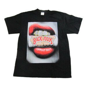 BC57)PRO TEAM [BACKWOODS]LIPS GRILLプリントTシャツ半袖/黒/XL/プロチーム/LA/HIPHOP/大きいサイズ/ヘビー