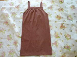 * hand made * last. 1 point!... only easy! simple apron ( red light brown group )| back Cross | free size 