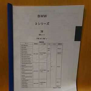 [ parts guide ] BMW 3 series (3#) H24.1~ F30 4 -door sedan 2018 fiscal year edition 