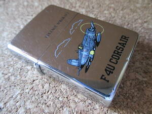 ZIPPO [F4U Corsair Corse a reciprocating engine single departure single seat fighter (aircraft) ]1992 year 12 month manufacture America navy bar burr a sea . oil lighter Zippo - waste version ultra rare 