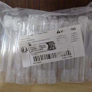 37本 10ml 試験管 キャップ付き 10cm プラスチック試験管 ポリスチレンミニ試験管