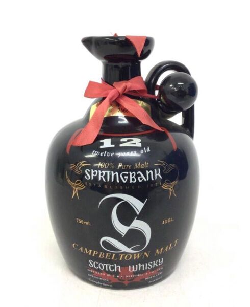 スプリングバンク 12年 陶器 ボトル 750ml 43% 1427g「替栓込み」