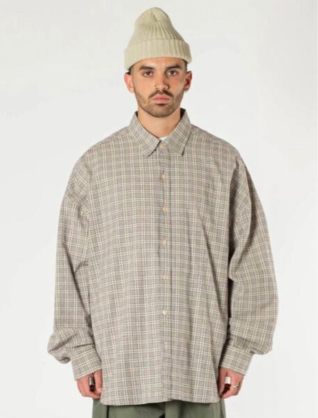 estudio niksen Oversized Check Shirt 長袖シャツ チェック柄 古着