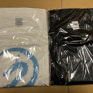 【新品未開封】A.D.D.C.Tの長袖Tシャツ 白(ドラゴン)と黒(左胸ブランドロゴのみ)の2枚セット XLサイズ