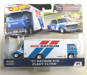 レア BRE 1971 Datsun 510 Nissan Bluebird ニッサン 日産 ブルー バード Fleet Flyer フリート フライヤー Team Transport トランポ