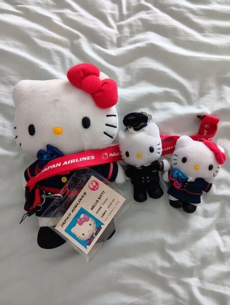 JAL機内販売限定 ハローキティ ぬいぐるみ 3点セット