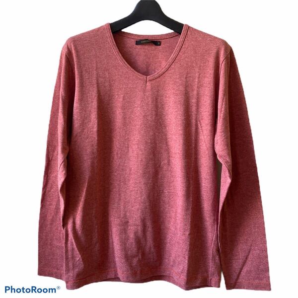 【送料無料】★CIAOPANIC チャオパニック 長袖 カットソー Tシャツ エンジ 赤 Mサイズ メンズ 無地★
