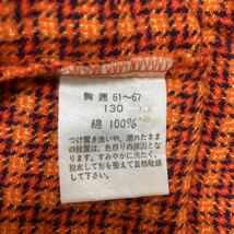 【送料無料】PERSON'S KIDS パーソンズ　長袖チェックシャツ 130 オレンジ ワッペン　子供服 キッズ_画像8