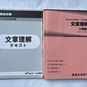 2020年 国家総合職 文章理解テキスト V問題集(過去問&予想問題集)