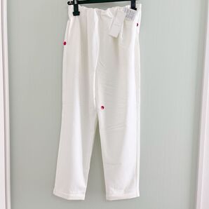 レディース夏服【訳ありアウトレット】オフホワイト スラックス 両サイドポケット付き Sサイズ タグ付き未使用品 ボトムス パンツ