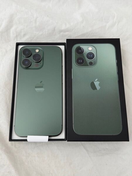 SIMフリー iPhone13pro 512GB アルパイングリーン 100% 純正バッテリー 美品 SIMフリー