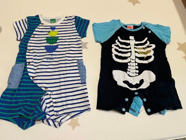 ベビー服 ロンパース 2枚セット RAG MART moujonjon 70サイズ