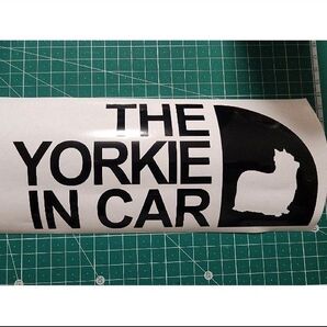 THE YORKIE IN CAR カッティングステッカー ブラック