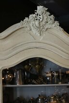 アンティーク 　ディスプレイ キャビネット 食器棚　フランス　ロココ　ペイント　カフェ　店舗 ショップ_画像4