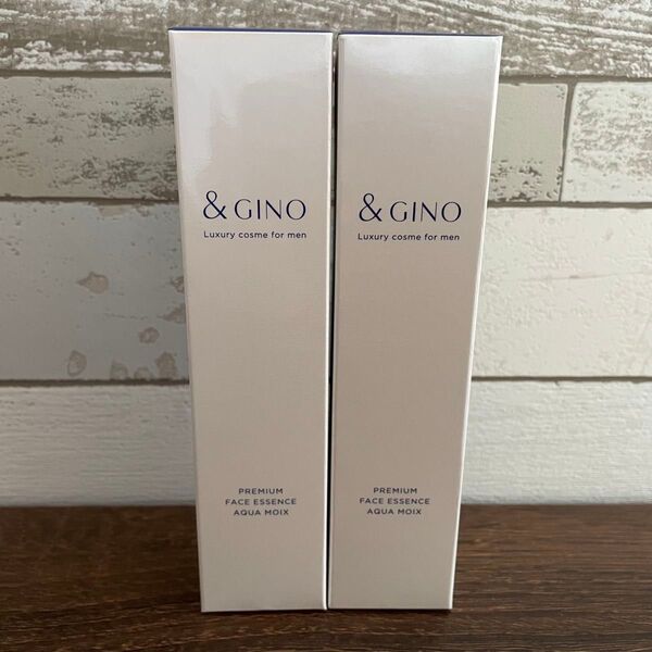 【新品2本セット】&GINO アンドジーノ プレミアムフェイスエッセンス アクアモイス 50ml 美容液 メンズ