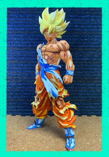 ドラゴンボール フィギュア リペイント 超サイヤ人 孫悟空 二次元彩色 一番くじ