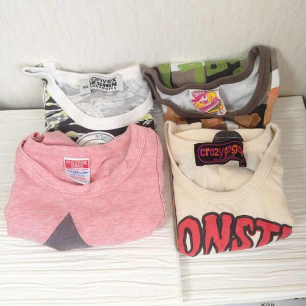 タンクトップ キッズ ノースリーブTシャツ 130cm 140cm 4枚セット