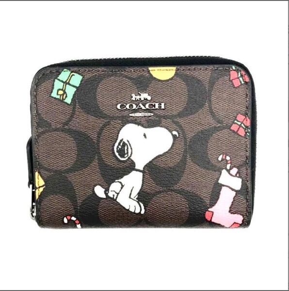 COACH X スヌーピー コラボ 二つ折り財布 ブラウンコーチ新品・未使用