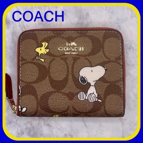 COACH X PEANUTS ミニ財布 ブラウンコーチ 新品・未使用
