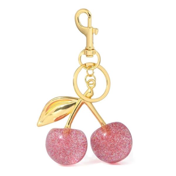 新品・未使用coachコーチチェリーキーホルダー ローズピンク ゴールド キラキラ