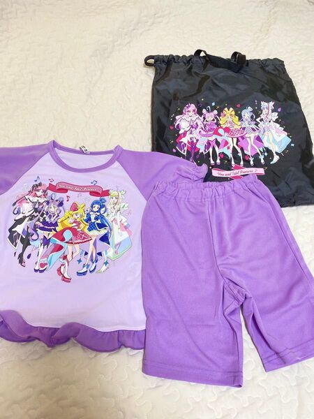 タグ付き新品未使用品 アイドルプリキュア 半袖 なりきりパジャマ 110cm バック 2点セット