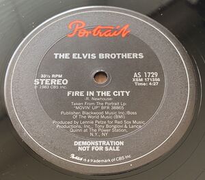 ELVIS BROTHERS US Promo12inch FIRE IN THE CITY ネオロカビリー サイコビリー