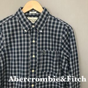 アバクロ Abercrombie&Fitch アバクロンビー&フィッチ 良品 ファッション 衣類 ギンガムチェック 長袖 メンズ S175サイズ ♭◇