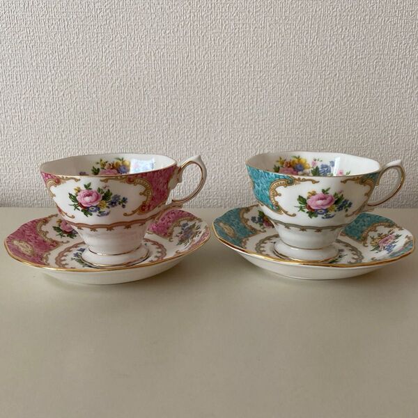 ロイヤルアルバート カップ&ソーサー ROYAL ALBERT レディーアスコット レディーカーライル 2客セット