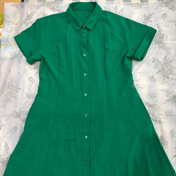 ◎即購入可能 gu シャツワンピース M ネイビー