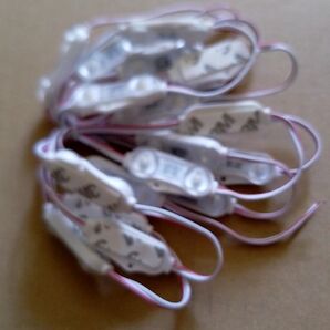 白色 LEDライトDC12v 2球セル20個連結、セル単位20個個別使用も可能 防滴仮止め両面テープ付全長約2.5m