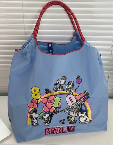 【新品未使用】スヌーピー 刺繍エコバッグ(M)