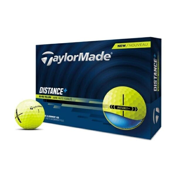 【新品】テーラーメイド NEW ディスタンス+ 1ダース 12球 イエロー ゴルフボール TaylorMade Distance+