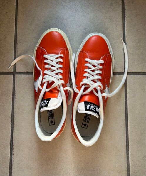 90s コンバース ワンスター レザー オレンジ 25cm キムタク 木村拓哉 アメカジ converse