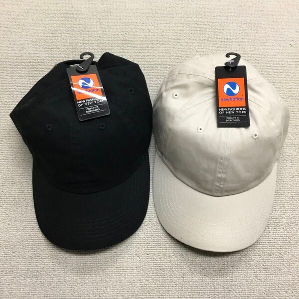 新品未使用 ニューハッタン キャップ 帽子 cap レディースメンズ 2個セット 黒/パティ newhattan