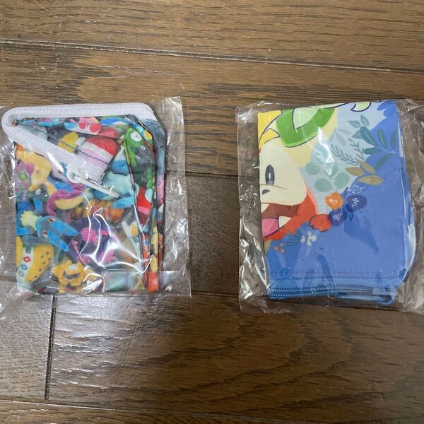 ポケモンセンター限定 ポーチコレクション 18.5cmケース ギラティナ ルナリオ、ニャオハ ホゲータ等人気キャラ刺繍 2点