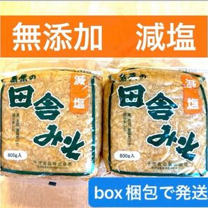 無添加【田舎みそ 800g 2袋 麦みそ】減塩 麦味噌 長崎島原麦味噌 減塩味噌 田舎味噌 計1.6kg