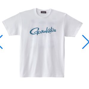 がまかつ Tシャツ(筆記体ロゴ) GM3711 ホワイト サイズ:LL 綿100 gamakatsu 魚プリントTシャツ