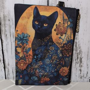 2346 フラットミニポーチ パネル生地ハンドメイド