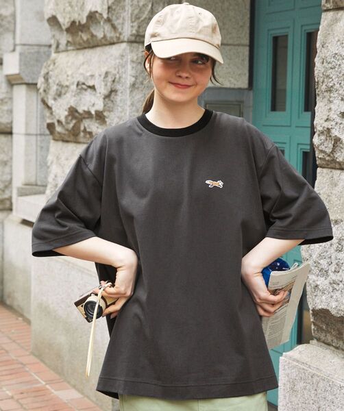 PENNEYS/ペニーズ 別注 THE FOX ロゴ ワッペン刺繍ワンポイント ルーズ半袖Tシャツ