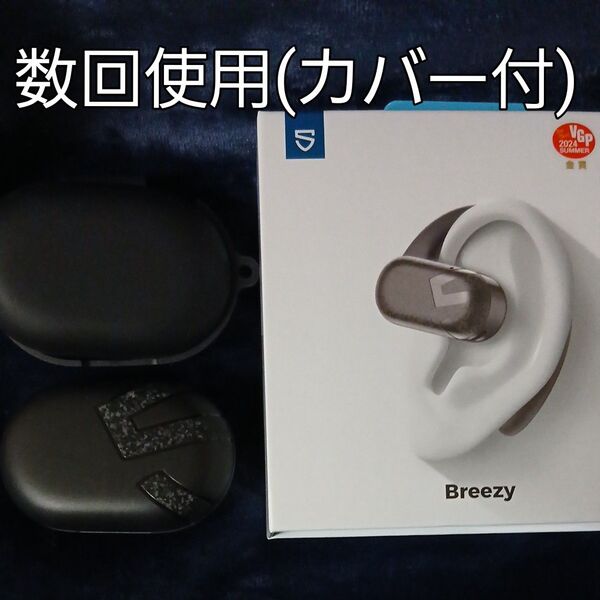 SOUNDPEATS Breezy ワイヤレスイヤホン ブラック 同色シリコンケース付