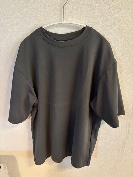 1番人気色 UNIQLO UエアリズムコットンオーバーサイズTシャツ5分袖