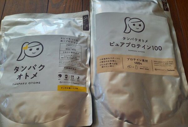 タンパクオトメ タマチャンショップ 2袋 ピュアプロテイン すこやか朝バナナ味