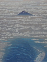 浦田周社、【Mt.Fuji on a Cloud in Early Summer 雲上初夏】、希少な額装用画集より、状態良好、新品額装付、日本人画家、送料込み、富士_画像1